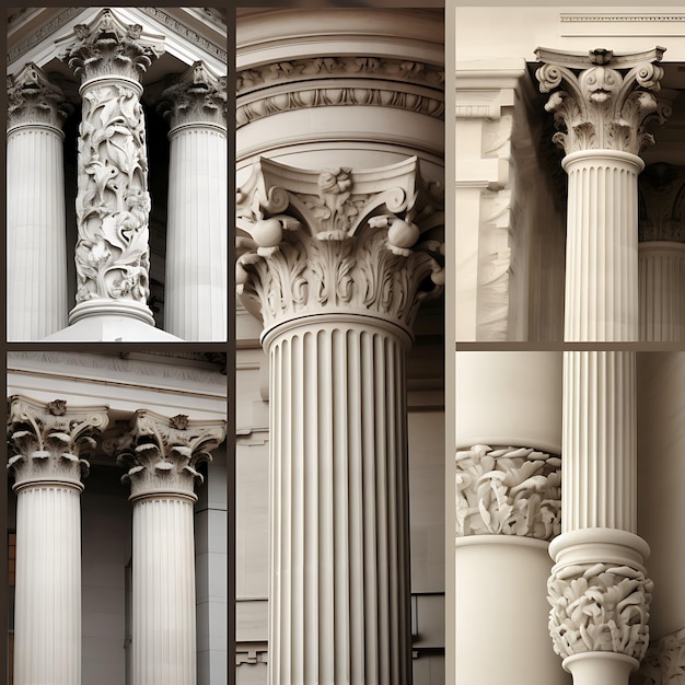 Фото Нарисуйте статью классическая архитектура написанная в стиле греческих ворот, нарисованная вручную