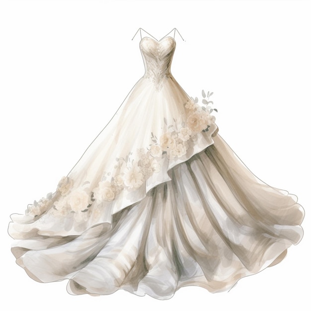 Wedding Dresses Sketches Stock Illustrations RoyaltyFree Vector Graphics   Clip Art  iStock