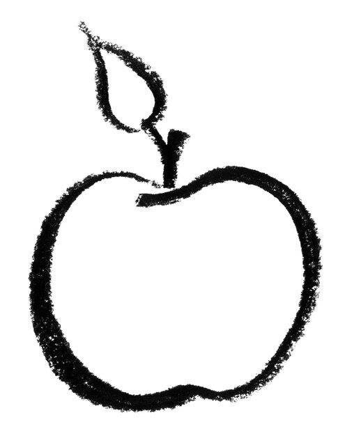 Photo sketched apple