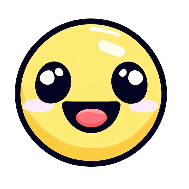 Photo sketchy smiling yellow emoticon on a white background illustration generated by ai