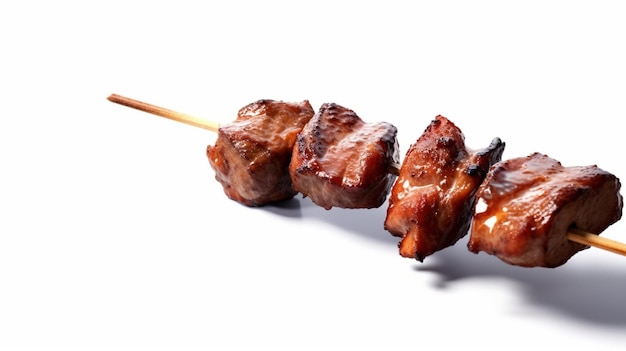 skewer white background HD 8K wallpaper Stock Photographic Image