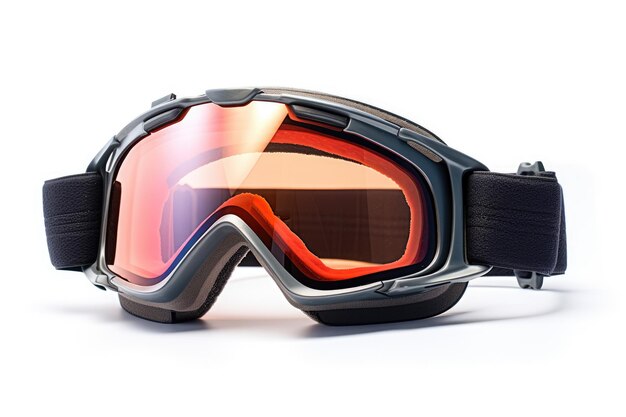 Photo ski goggles in sharp detail isolated on white background