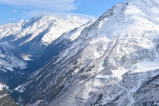 ski resort in the Caucasus Elbrus extreme skiing sport skiing in winter