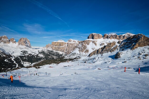 Photo ski resort in dolomites italy