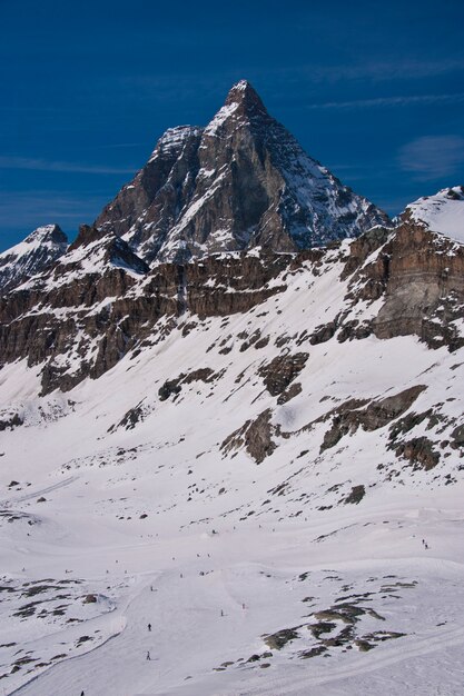 Ski slopes under the Matterhorn