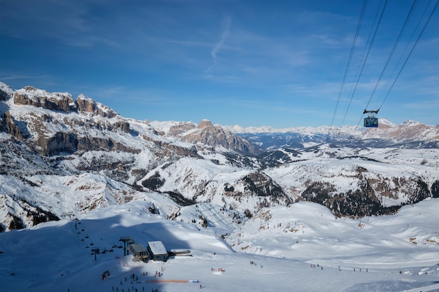 Skigebied in de dolomieten italië