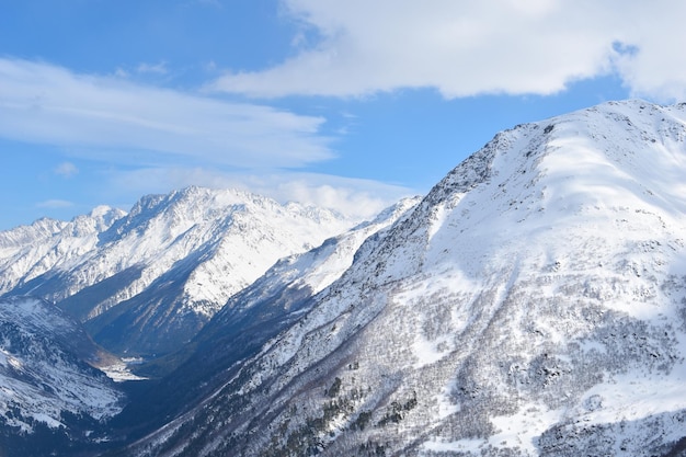 skigebied in de Kaukasus Elbrus extreme skisport skiën in de winter