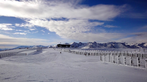 Skiing in austrian mauntains - winterwonderland
