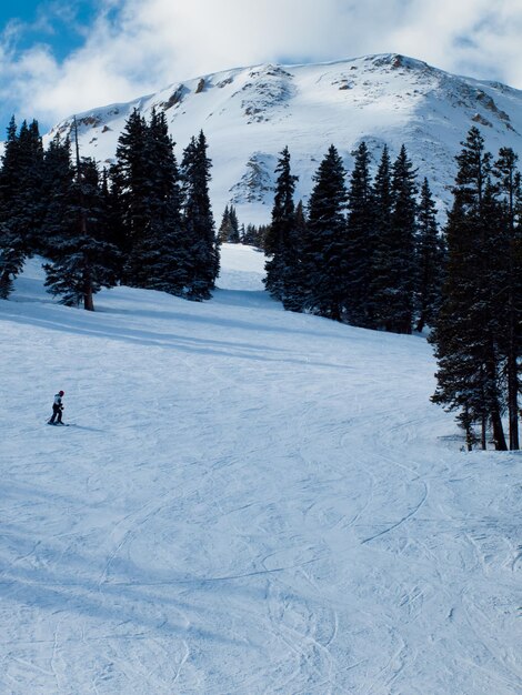 Skiing at Loveland Basin, Colorado.