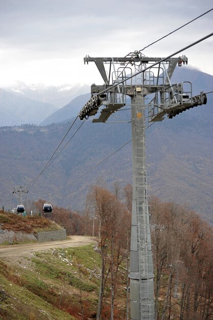 Skilift in Sochi Krasnaya Polyana