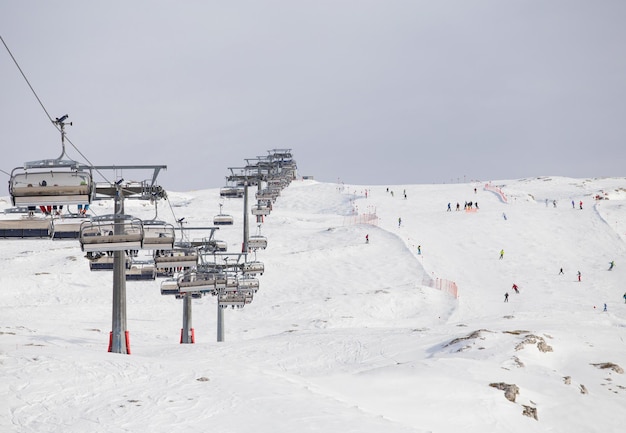 Foto skiliften in skigebied