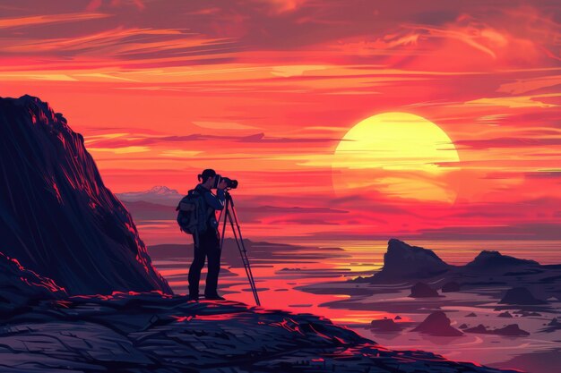 skilled sunset capture in art