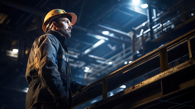 skilled workers and engineers in their safety hard hats