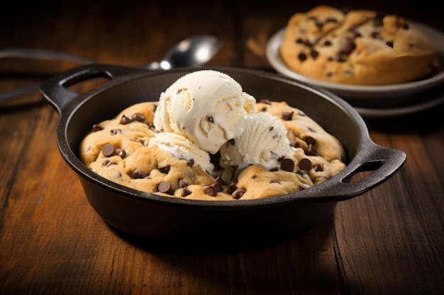 Skillet cookie ice cream pot Generate Ai