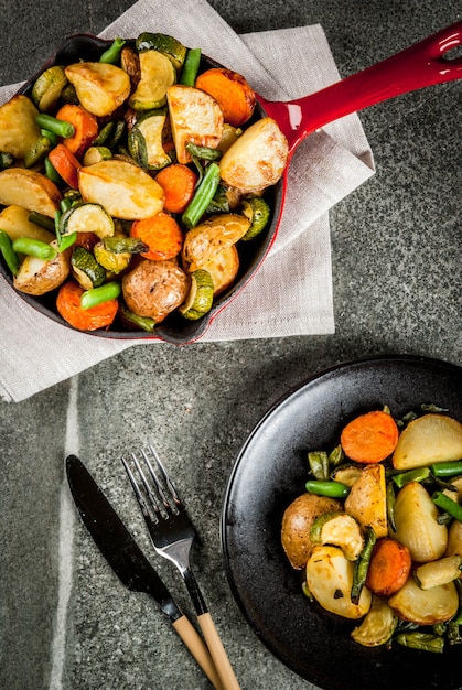 Skillet-Roasted Fall and Winter Vegetables