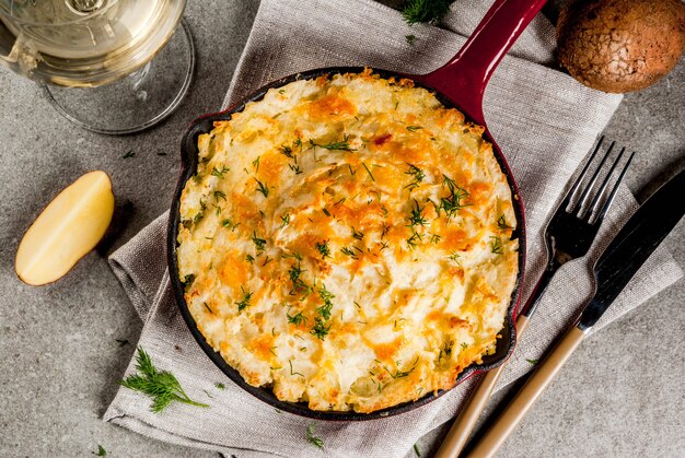 Photo skillet shepherd's pie