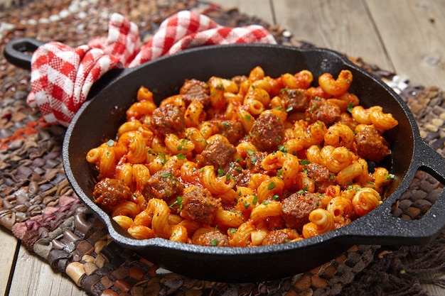 Skillet with Italian Sausage Pasta