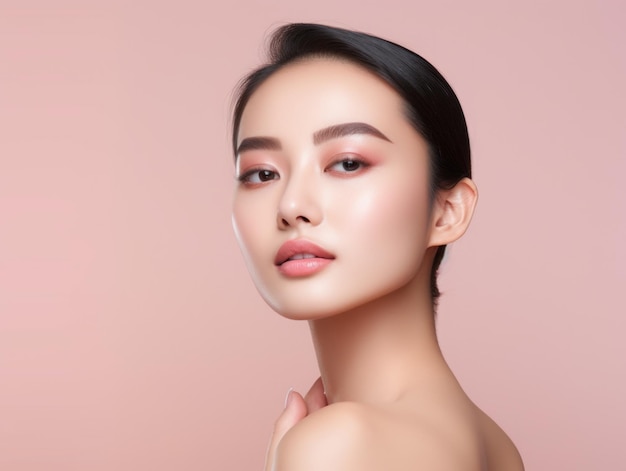 skin care beautiful asian woman model