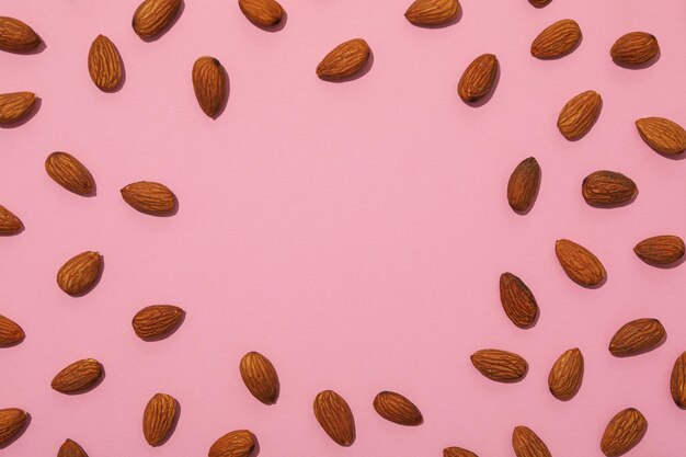 Photo skin care and body care concept almonds almond oil