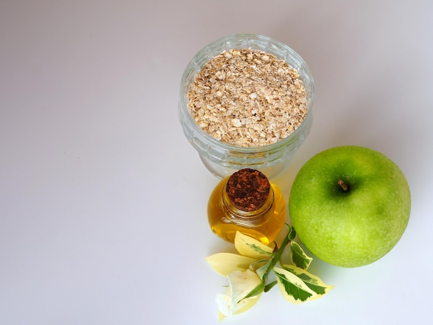 For skin care oatmeal green apple and olive oil