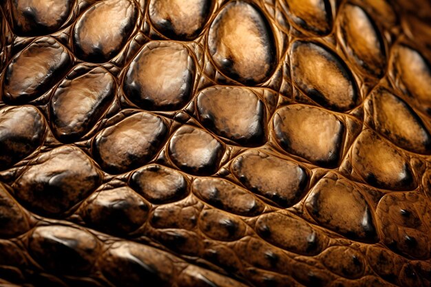 The skin of a crocodile