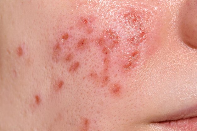 エルビウム・レーザー・フェイシャル・リサーフェッシングの後皮膚の治期間 - アイスピークの傷跡の治療 - 1日目