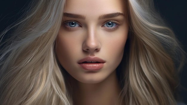 Premium AI Image | skin model semi realistic illustration