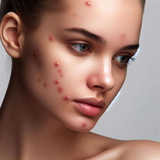 Photo skin problems pimples and acne on face