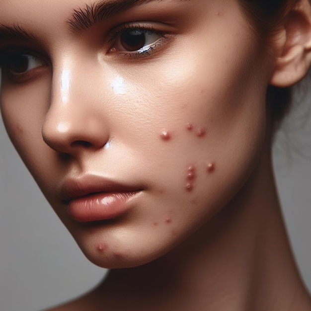 Photo skin problems pimples and acne on face