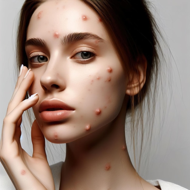 Photo skin problems pimples and acne on face