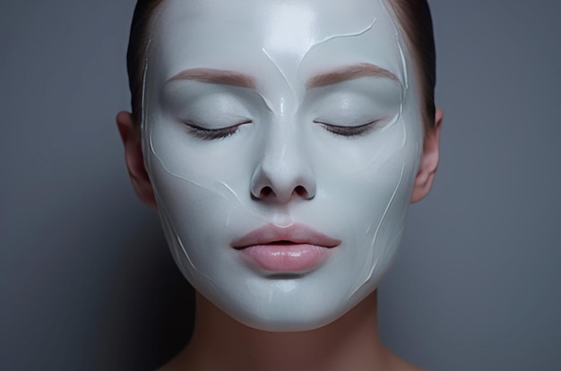 Skin treatment green face mask Generate Ai