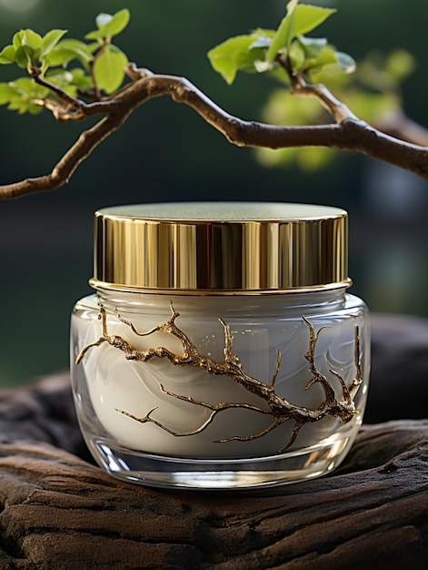 Skincare jar mockup witte gezichtscrème schoonheid cosmetica merk