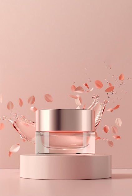 Skincare product photo wallpaper display
