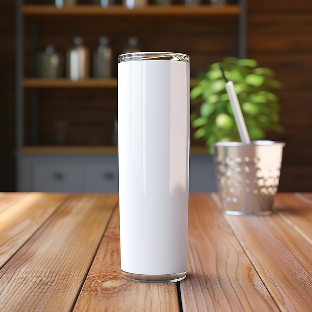 skinny tumbler white mockup