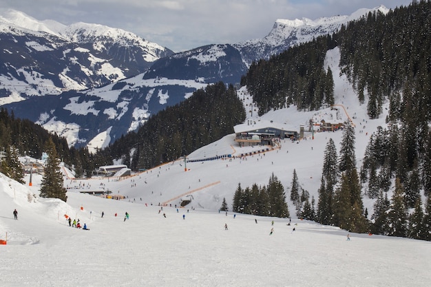 Skipiste op de gletsjer