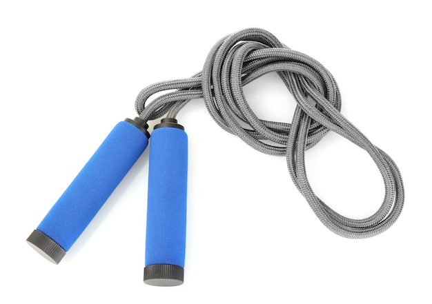 Photo skipping rope isolated on white