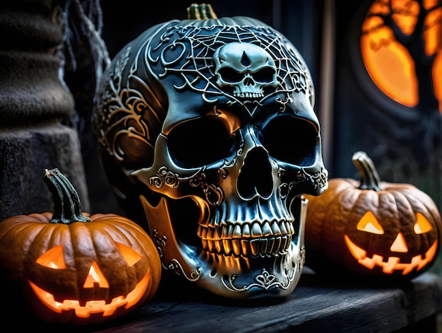 Искусство черепа на Хэллоуин
