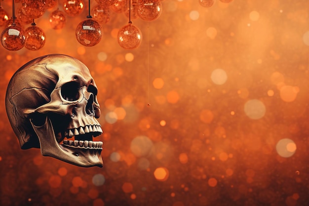 Skull background and copy space