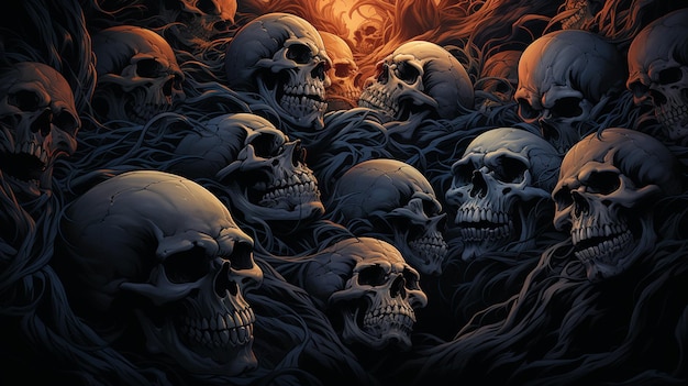 Photo skull background