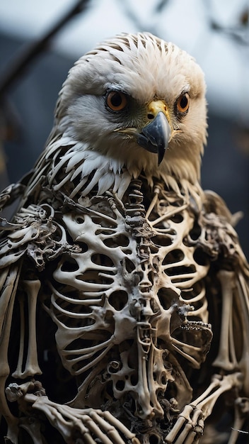 A skull of a bird AI created