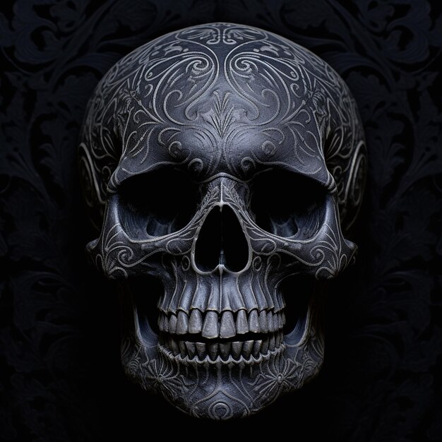 skull black background evil skull