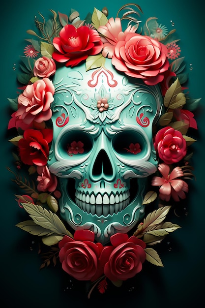 Skull candy day of the dead, de Mexicaanse feestdag die overleden geliefden viert en eert
