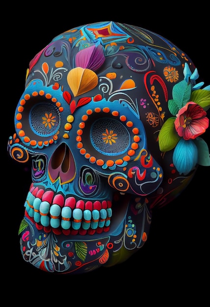 Skull candy illustration Generative AI