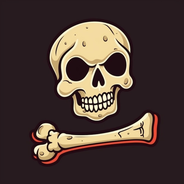 Photo skull cartoon logo 4