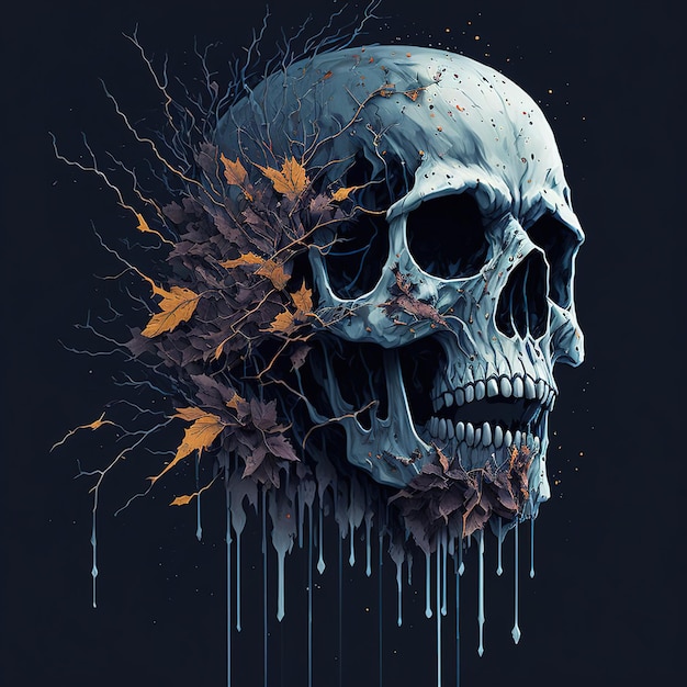 Skull and crossbones ai illustration