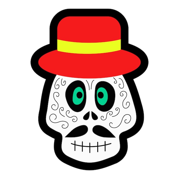 Skull for the Day of the Dead Halloween Vector
