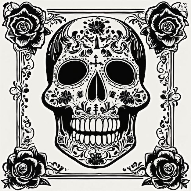 Skull day of the death image illustration