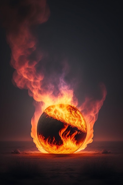 Skull in fire