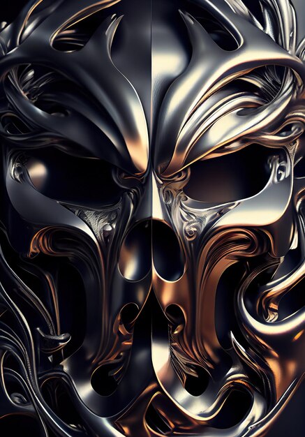 skull glampunk metal texture