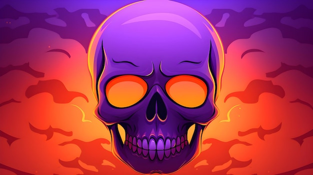 Skull halloween art